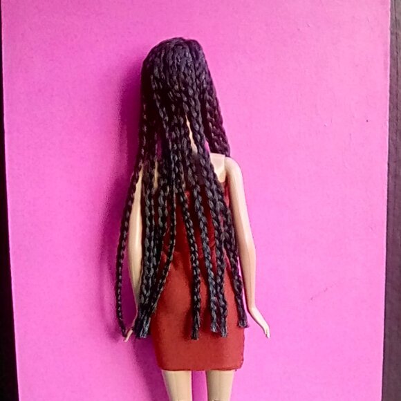 Custom Doll with cornrows braids hair & dress My Scene OOAK - Picture 7 of 8